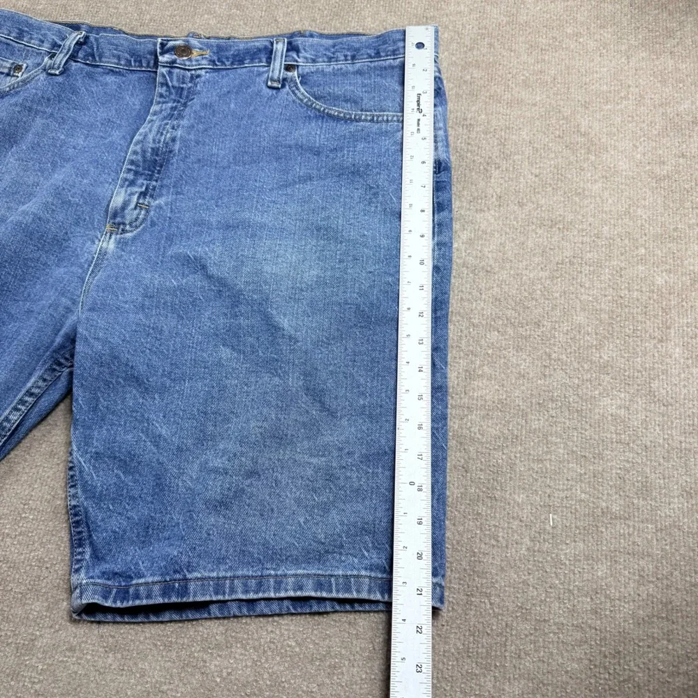 Wrangler Relaxed Fit Denim Shorts Mens 40 Blue Cotton 606W4MS Medium Wash